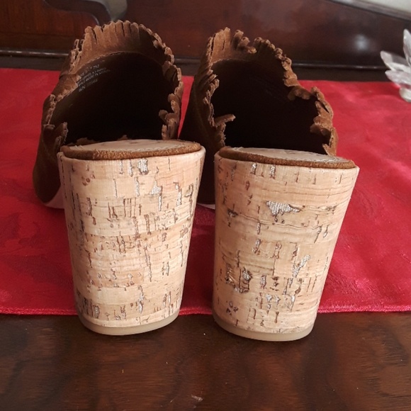 Tory Burch Huntington fringed suede mules sz 7 - Picture 5 of 8